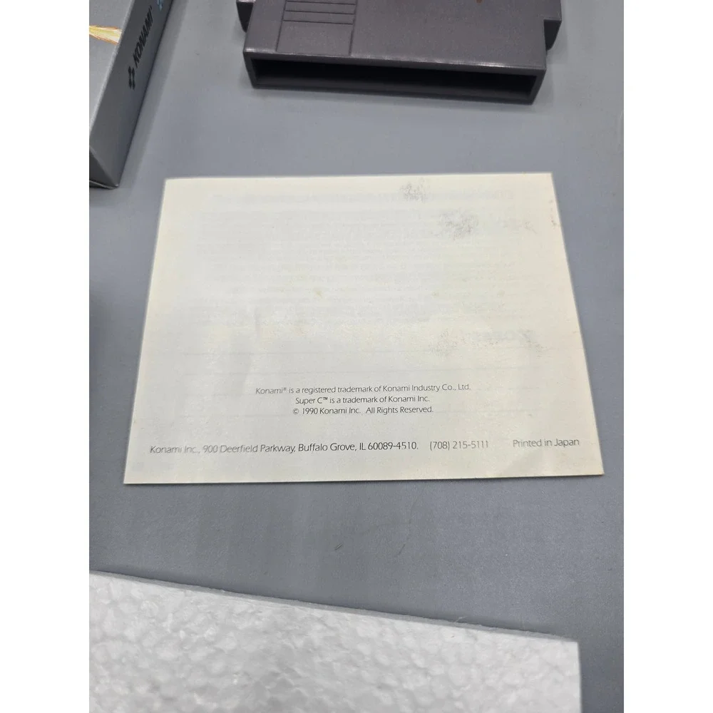 Super C Nintendo NES Instruction Manual Original 1990 Konami Booklet Only Contra